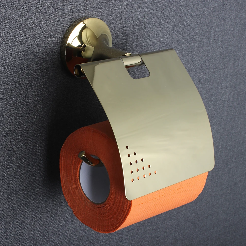 Bathroom Accessories Bath Hardware Set Golden Color Swan Toilet Paper Holder Towel Rack Tissue Holder Roll Paper Holder 5200K