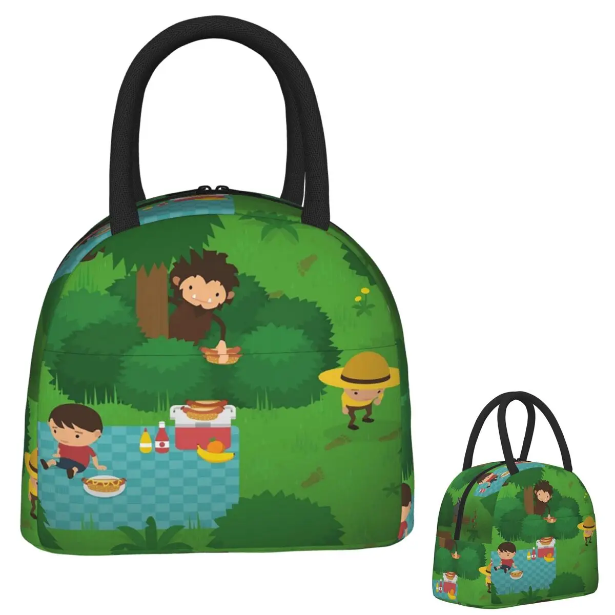 

Sneaky Sasquatch Picnic Insulated Lunch Bag for Women Children Portable Food Boxes Thermal Lunch Box Tote