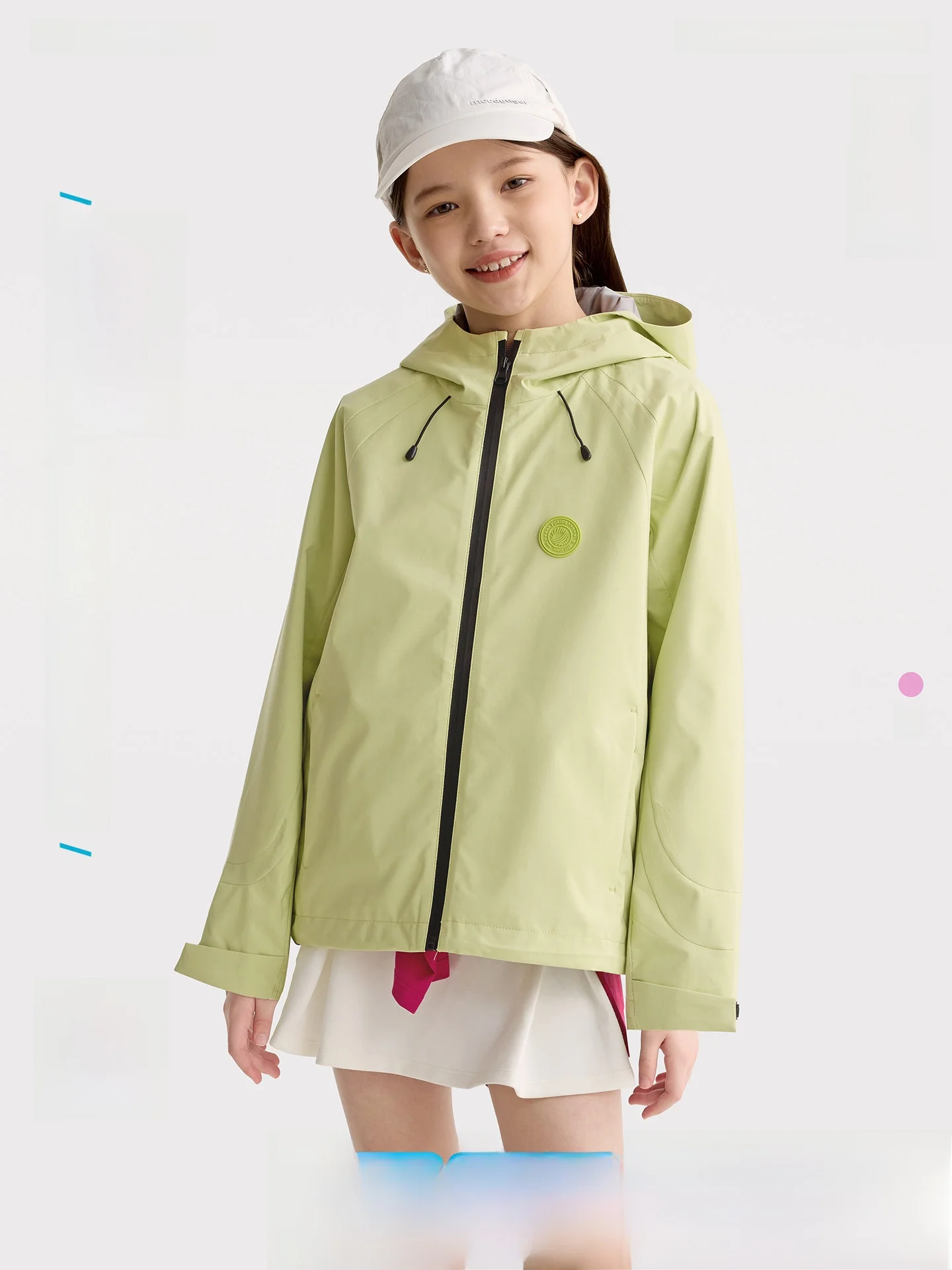 

Purrfect Diary Children's Outdoor Jacket Casual Wear Resistant Girls' Hooded Top Spring Autumn Polyester Fiber Zipper Closure