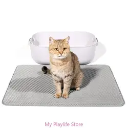 Litter Mat Waterproof Less Waste Litter Easy to Clean Scatter Control Litter Pad Pet Litter Box Carpet Mat