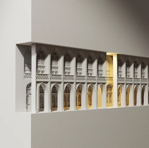 

GW07030 Modern LED Wall Sconce Lamp Square Embedded Plaster Corner Decorative Gypsum Recessed for Living Room Bedroom