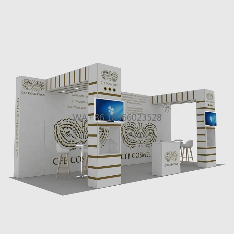 10x20ft Cosmetic Design Trade Show Tension Fabric Backlit Backdrop Trade Show Display Booth Arch Backdrop Stand