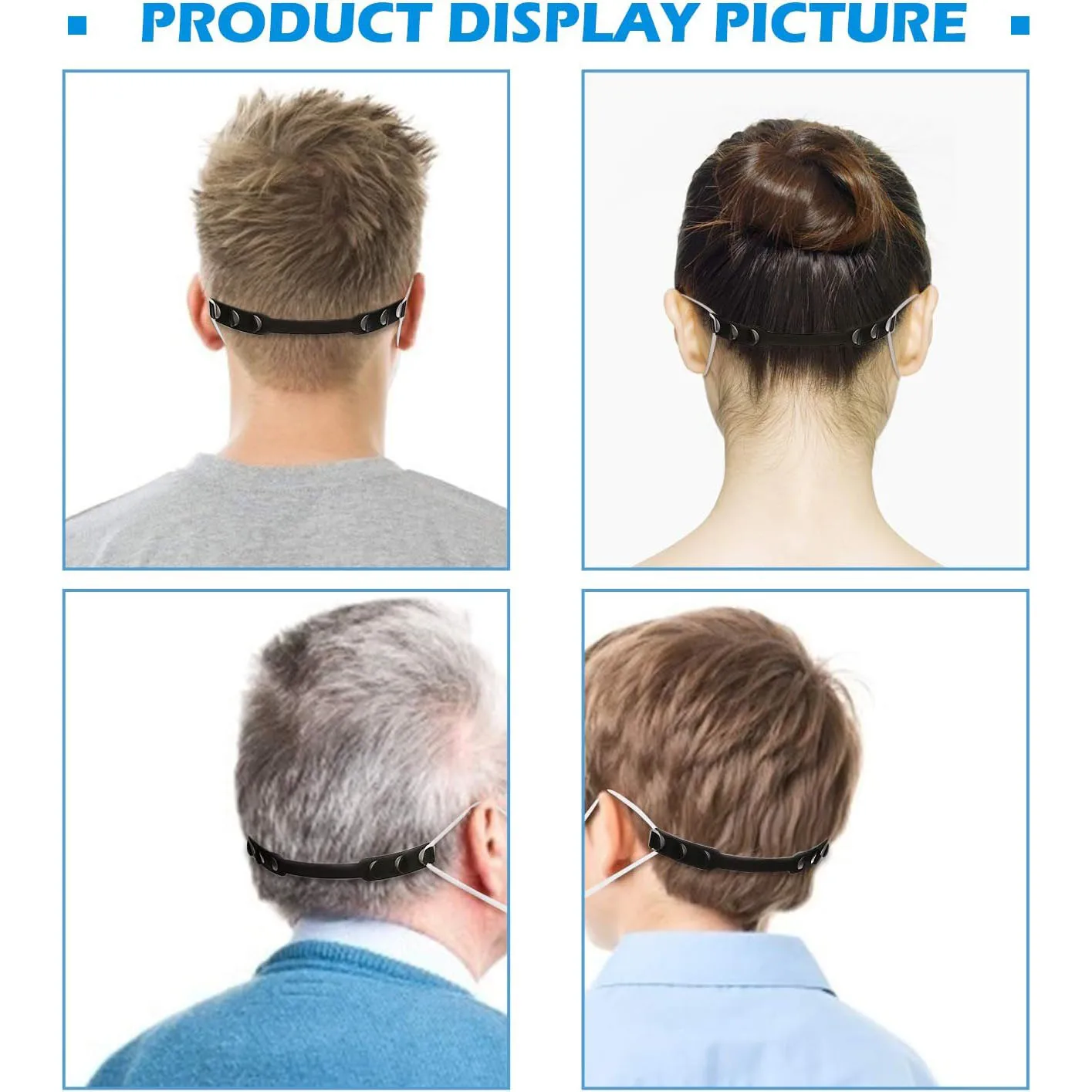 موسع القناع، حامل قناع مضاد للانزلاق قابل للتعديل، يتميز بخطافات مضادة للانزلاق لتخفيف ضغط الأذن والألم لراحة طويلة الأمد