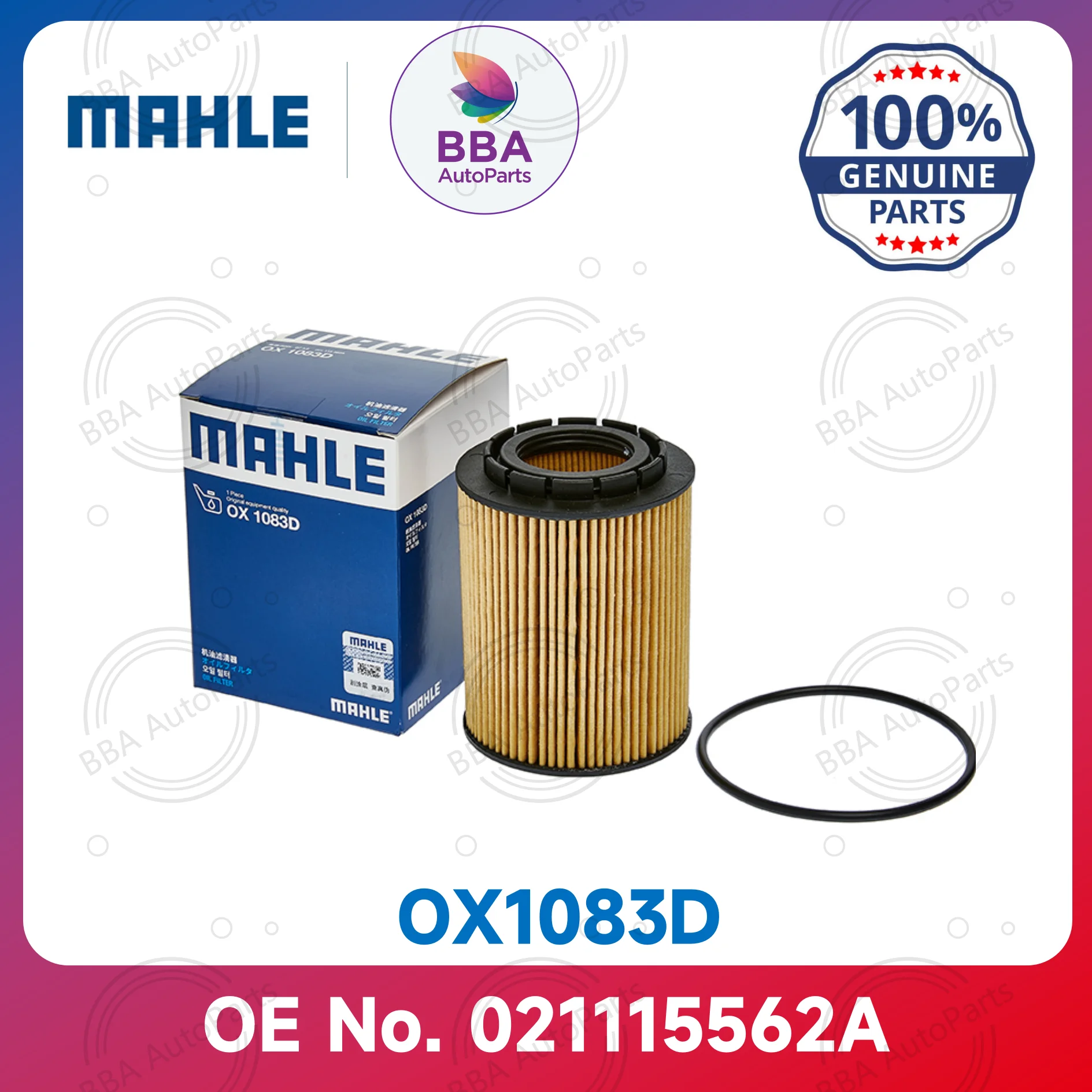 

Mahle OX1083D OX356D oil filter for Audi A8 Q7 S8 with OE 021115562A 95510756100