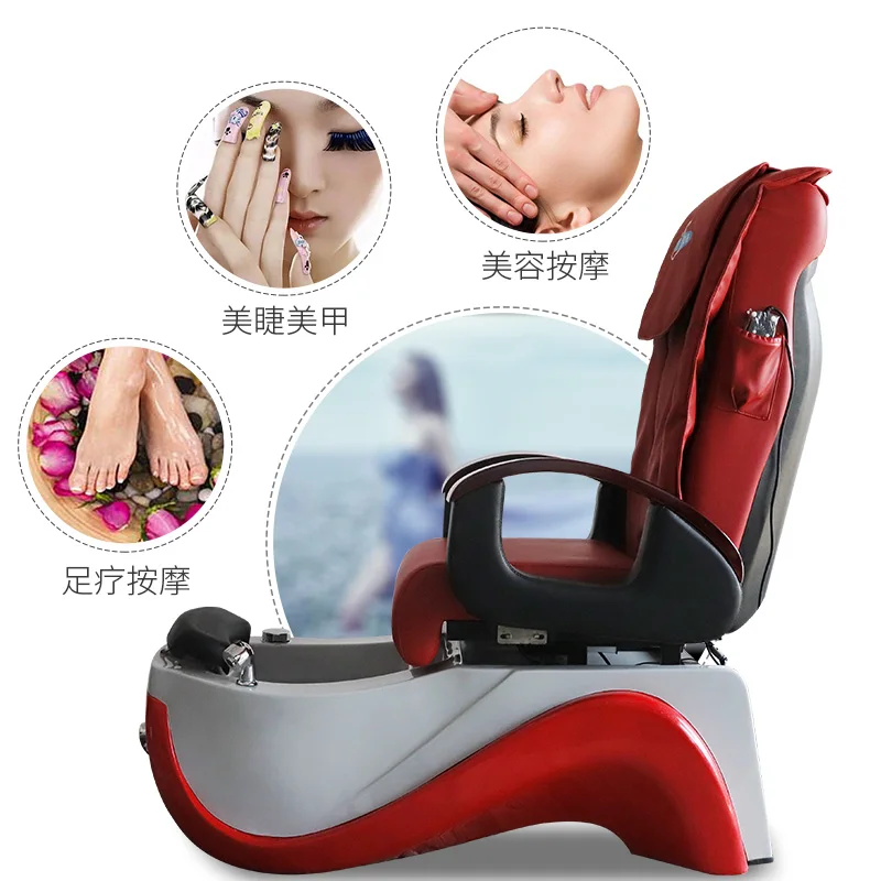 Multifunctional electric pedicure sofa bed can be laid for manicure and beauty, beauty eyelashes, sauna and spa, foot