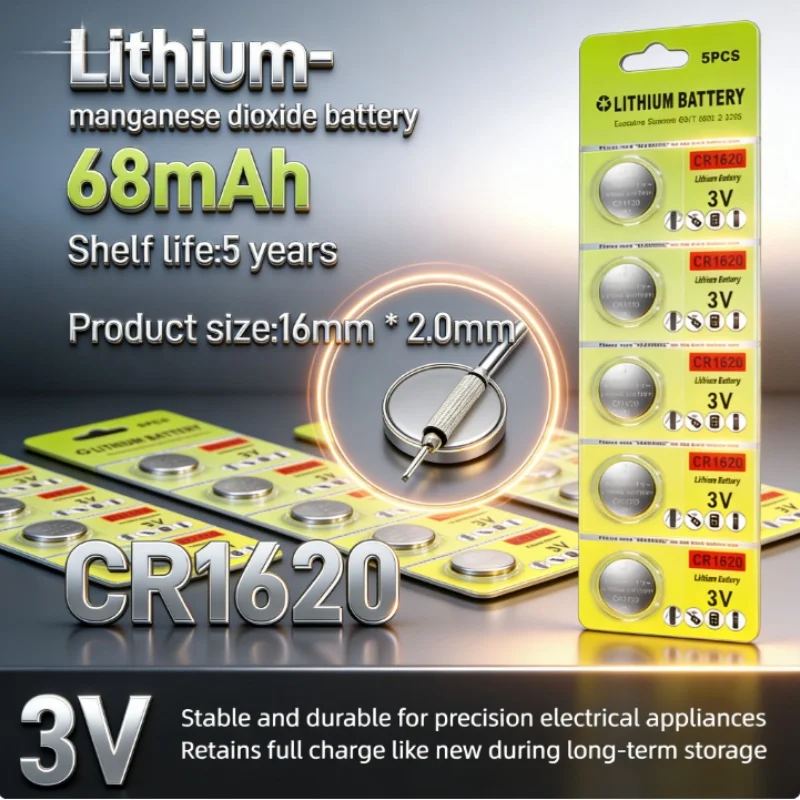 

3V CR1620 Lithium Batteries for Toys Clock Watch Remote Control DL1620 BR1620 CR1620-1W LM1620 5009LC 3V Button Coin Cell