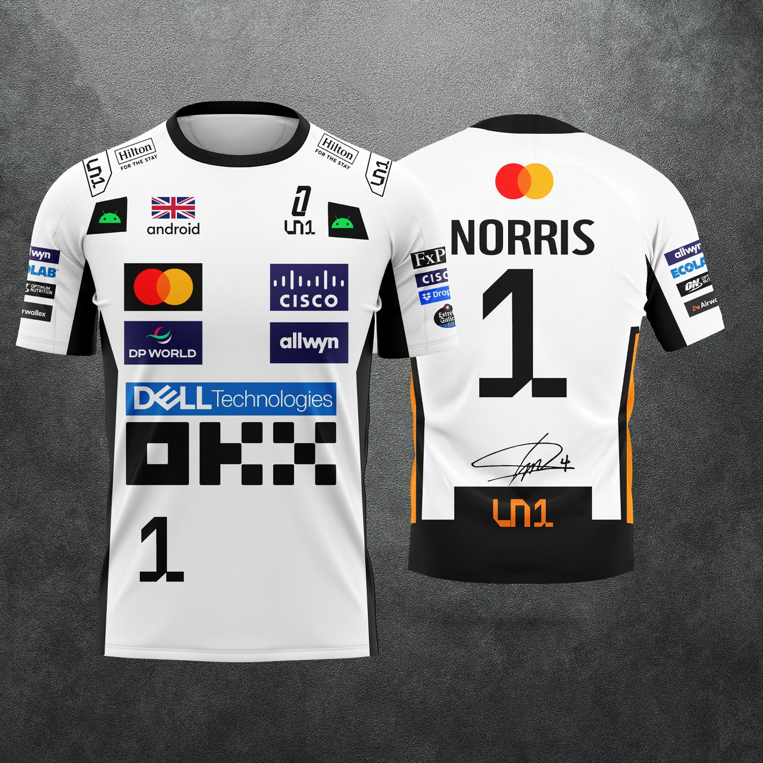 2026 New Jersey for Racing T-Shirt Rider #1 Lando Norris Rider #81piastri Fan Casual Clothing Breathable Family Kids Tees Tops