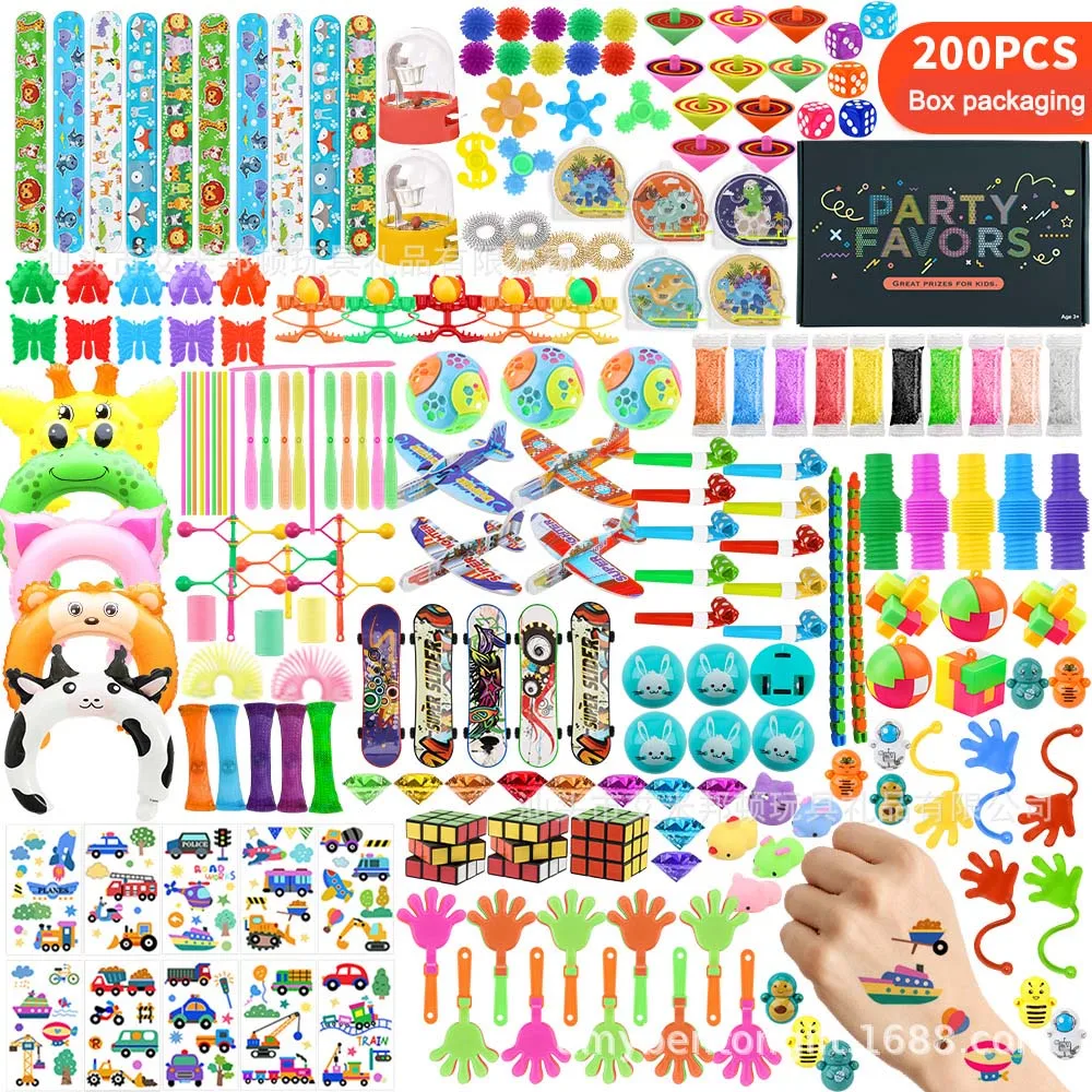 300pcs/set Fun Party Favor Toys for Kids School Reward Assortment Giveaway Xmas Stocking Stuffers Pinata Filler Bulk Toys