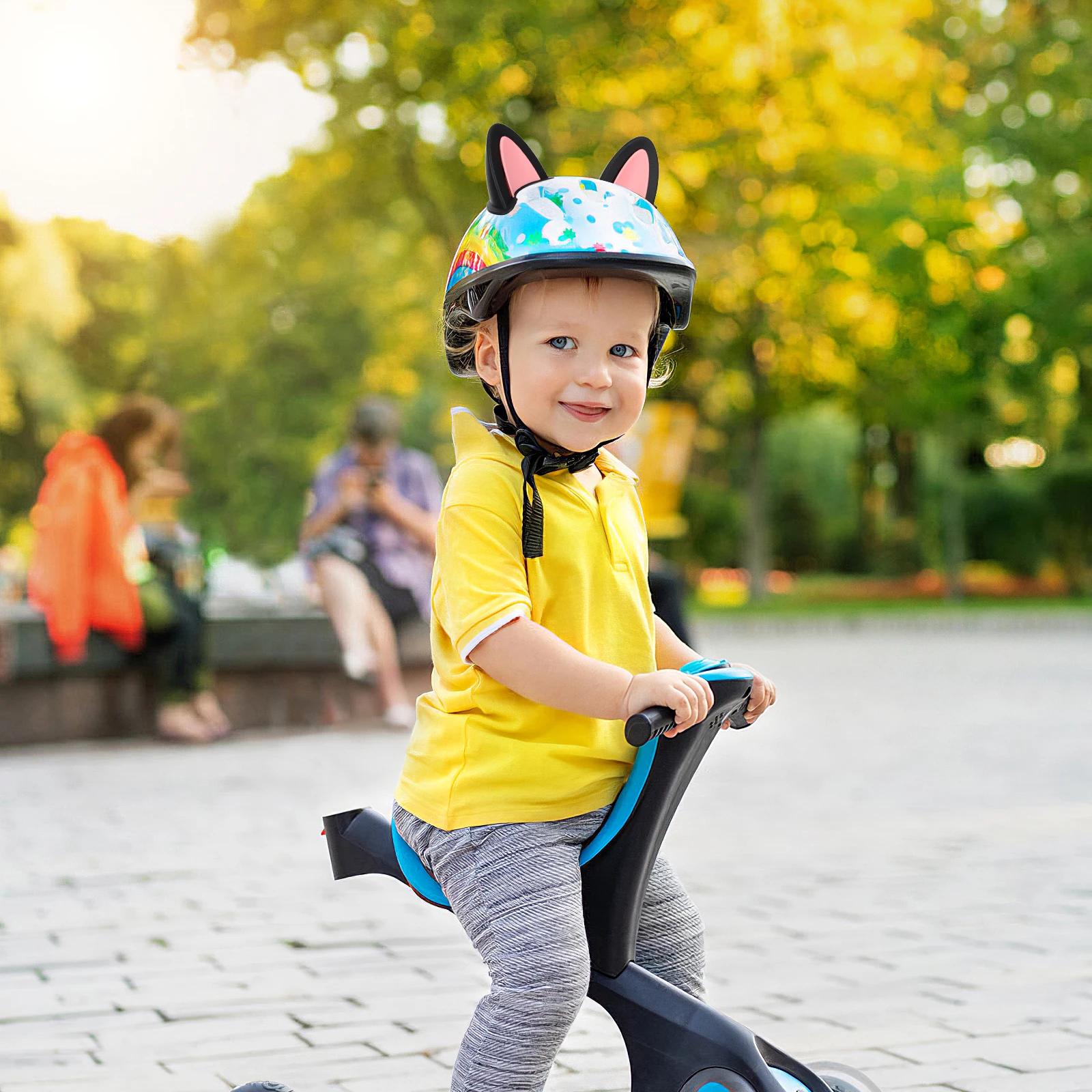 

3 Pairs Cat Ear Accessories ABS Scooter Motorcycle Decor Kitten Ears for Gray Yellow Colors Easy Installation