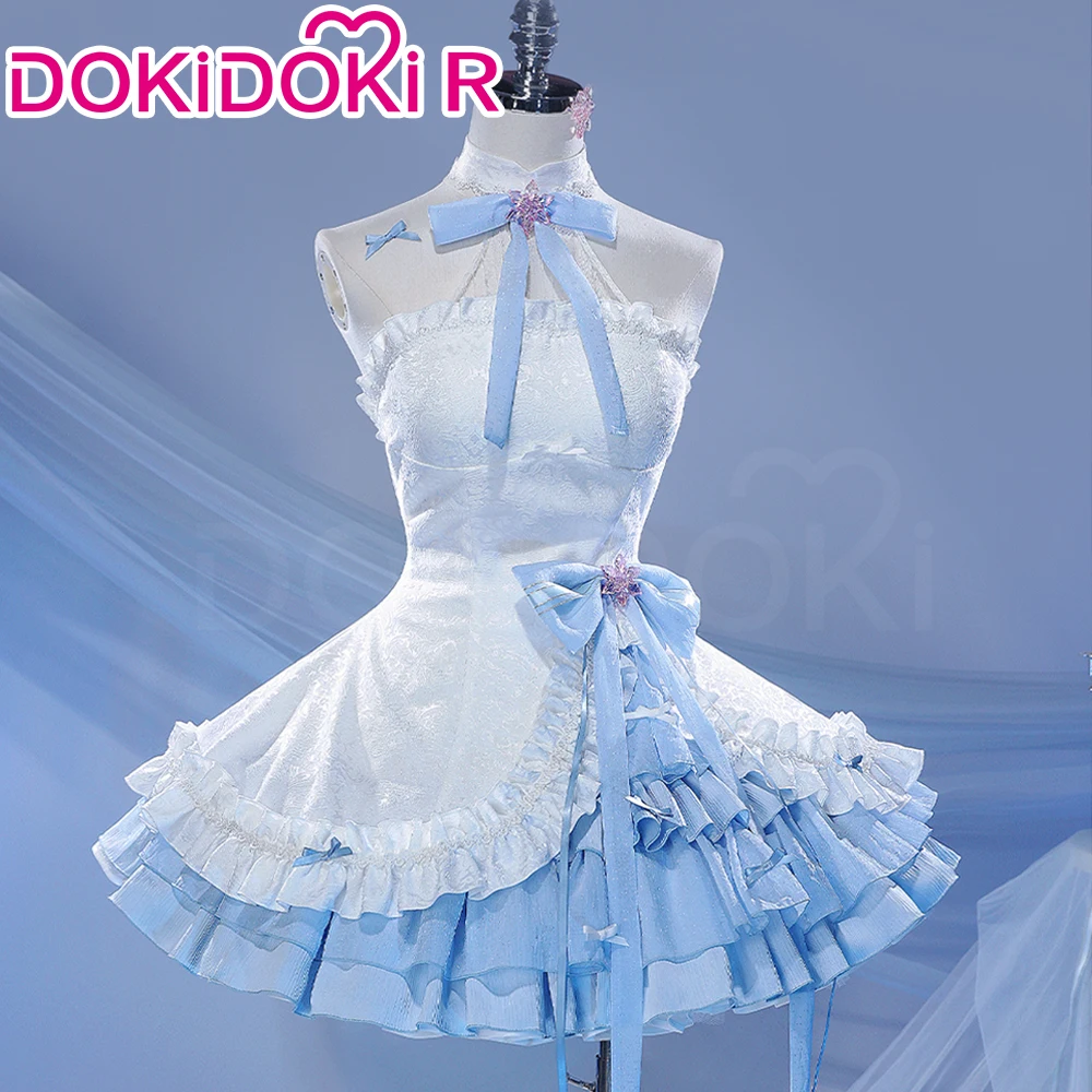Remm Cosplay Doujin Costume Anime Cosplay DokiDoki-R Women Cute Blue Dress  Crystal Remm Water Colored Maid Costume - AliExpress 200000532
