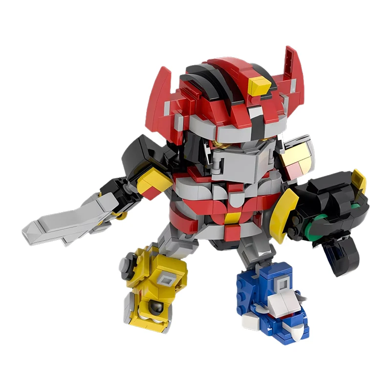 MOC Powered Deformation Mecha Tiger Zord Robot Building Block Set For Morphin Dinosaur Team Rangers Bricks Megazord Children Toy