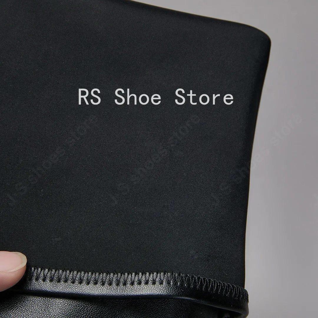 Ro Designer Women Ankle Boot Over The Knee Stretch Boots Men Black Leather Shoe  Casual Shoes Footwear SLIP-ON Sneaker