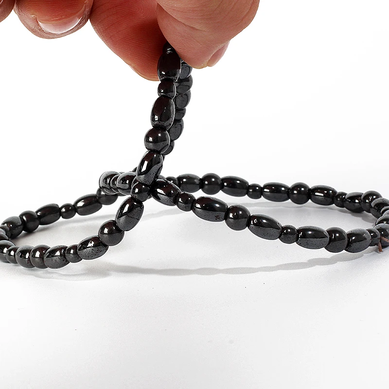 الشحن المباشر فقدان الوزن خلخال أزياء فتاة النساء الرجال سحر الهيماتيت المغناطيسي الخلخال الطبيعي الأسود الرعاية الصحية مجوهرات هدية