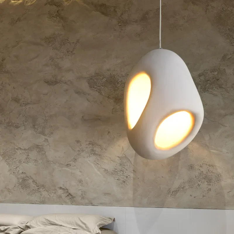 Nordycki współczesny designerski żyrandol Wabi Sabi sypialnia restauracja lampka nocna kreatywna wisząca lampa Led dekoracja domu