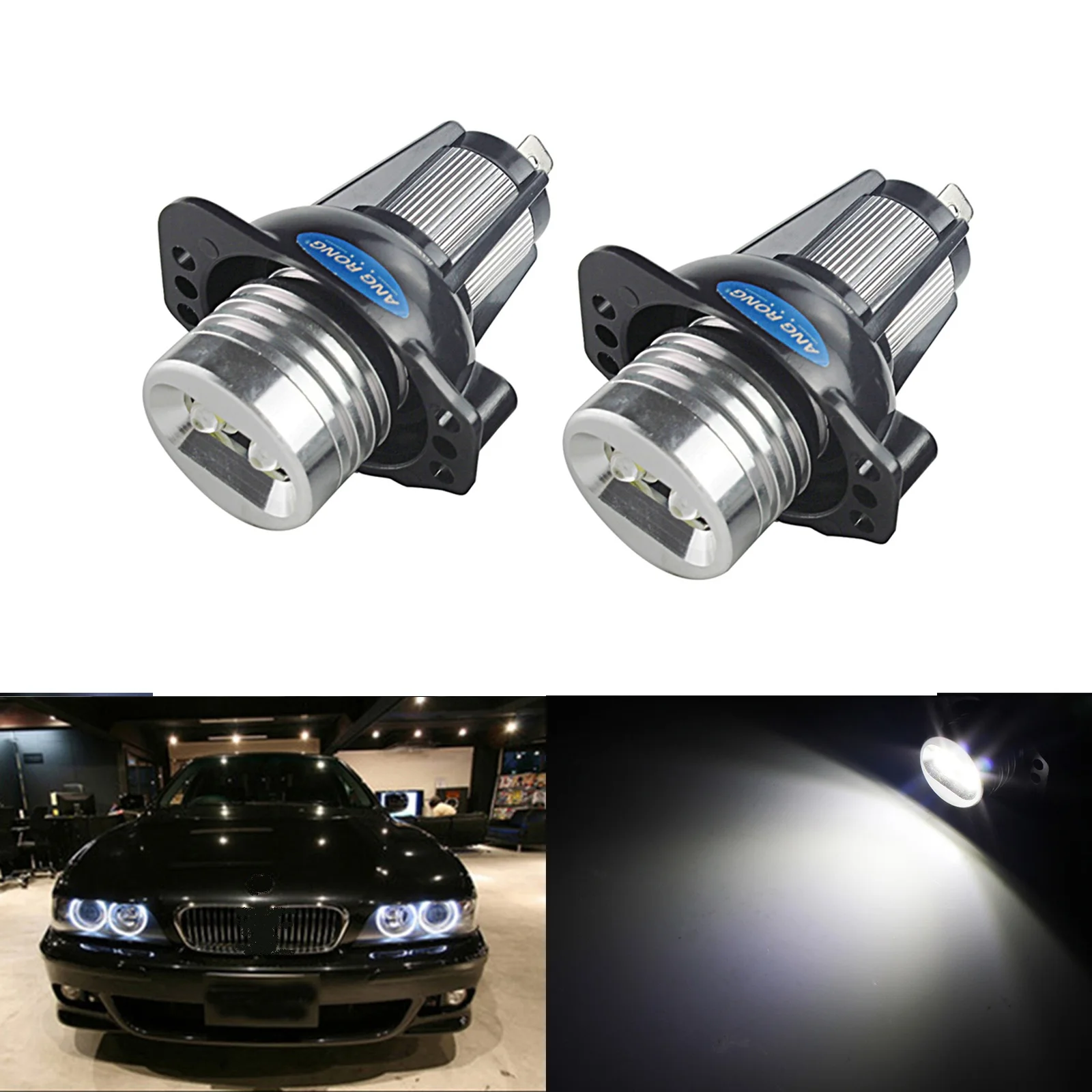 

2x Angel Eye Halo Ring LED Light 6W Marker Bulb White For BMW E90 E91 3 Series OEM 63117161444 63112179077