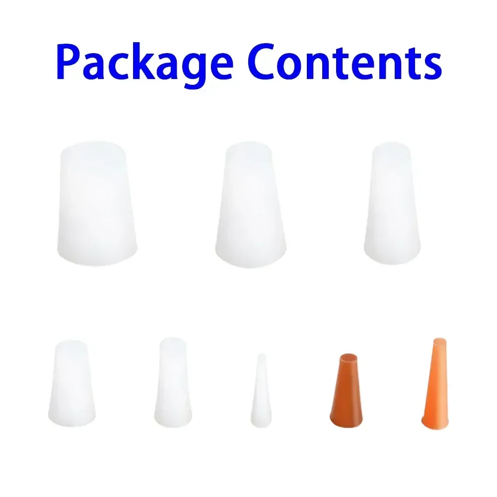 100Pcs Car High Temp Masking Plugs Powder Coating Silicone Cone Plugs Assortment Kit Car Maintenance Replacement Accessories