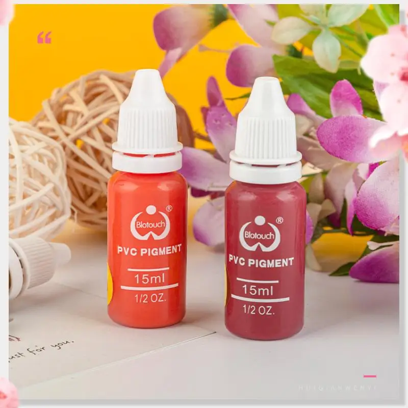 15ml Professional Tattoo Ink Set Permanent Makeup Eyebrow Lips Eyeliner Tattoo Color Microblading Pigment Body Beauty Art Supply