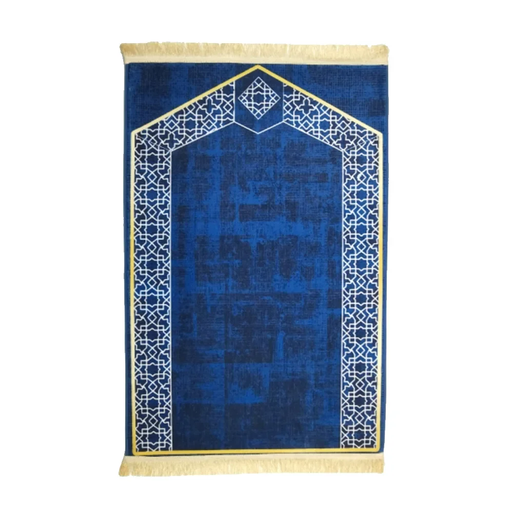 Islamic Week Prayer Mat Flannel Portable Sponge Non-slip Muslim Carpet Pilgrimage Pray Rug Decoration Living Room Printing Rugs