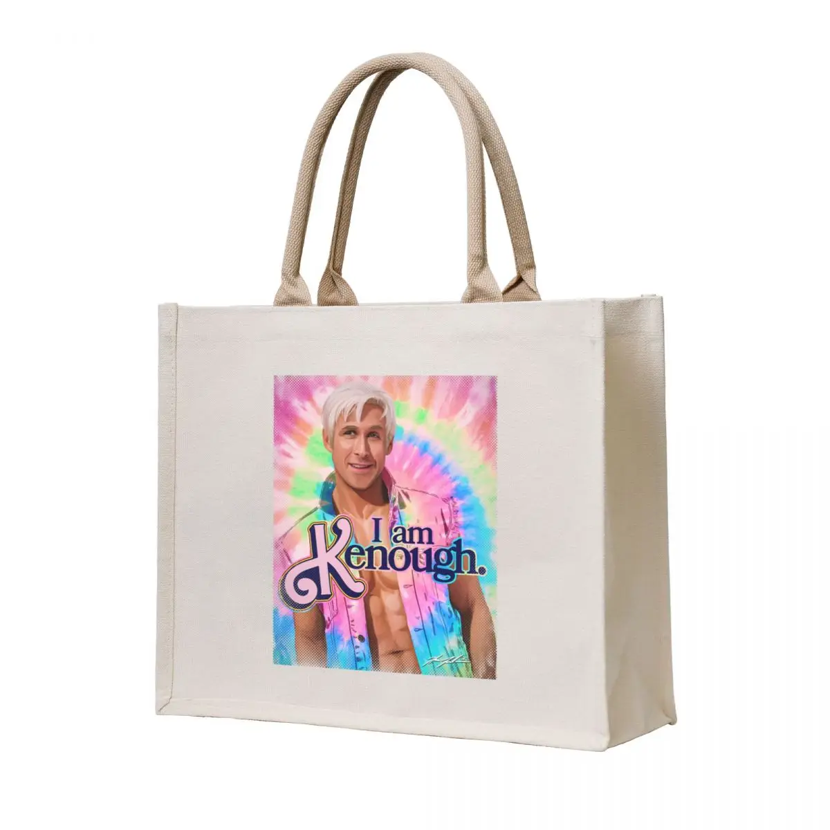 

I Am Kenough Rainbow Tote Bag bags woman 2025 canvas tote bag Customizable tote bag Big women
