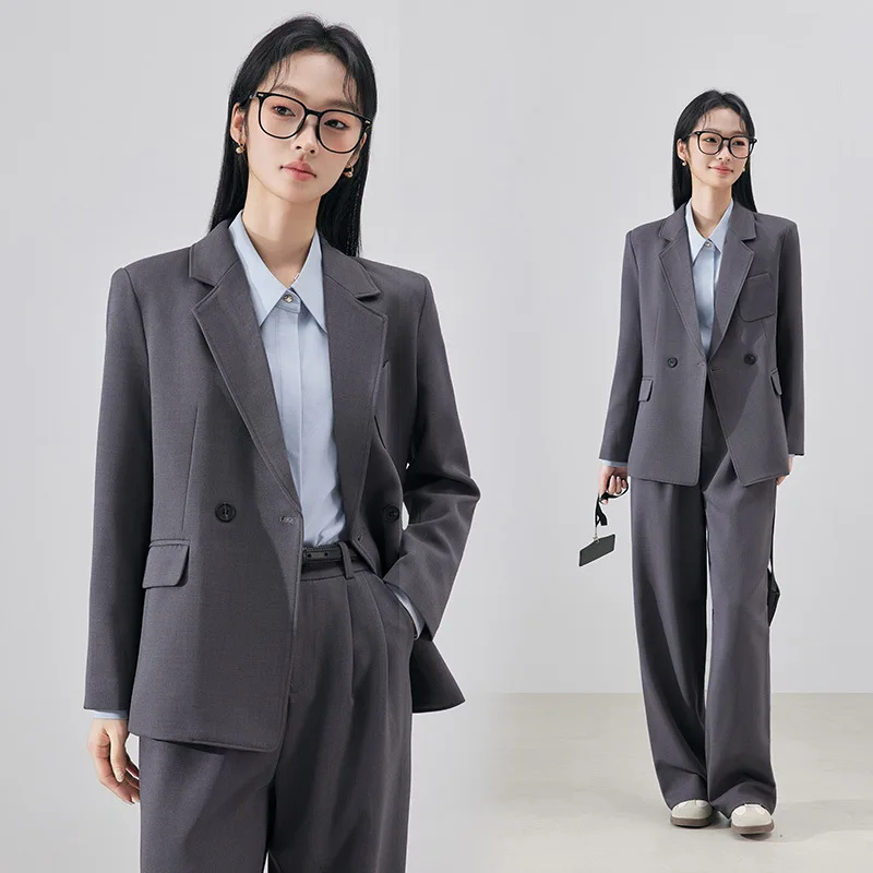 Women's Autumn and Winter High-End Suit Set, Casual Hotel Formal Wear, Professional Interview Business Suit Two-Piece Set