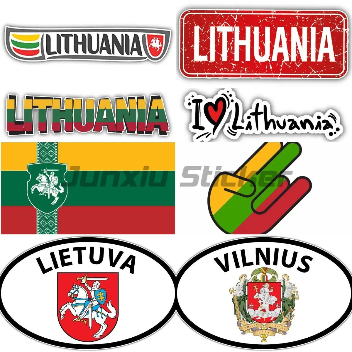 

LT Country Code Lithuania Flag Map Decal Sticker Car Window Sticker Bumper Racing Laptop Helmet Trunk Wall Bicycle Vinyl Decal