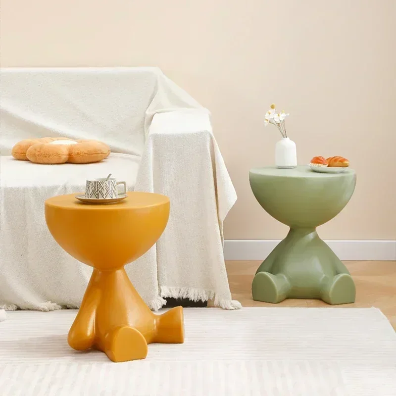 Mini mesa de centro moderna, mesitas de noche de diseño en línea, mesa de té de corte de tripulación de celebridades, muebles creativos para el