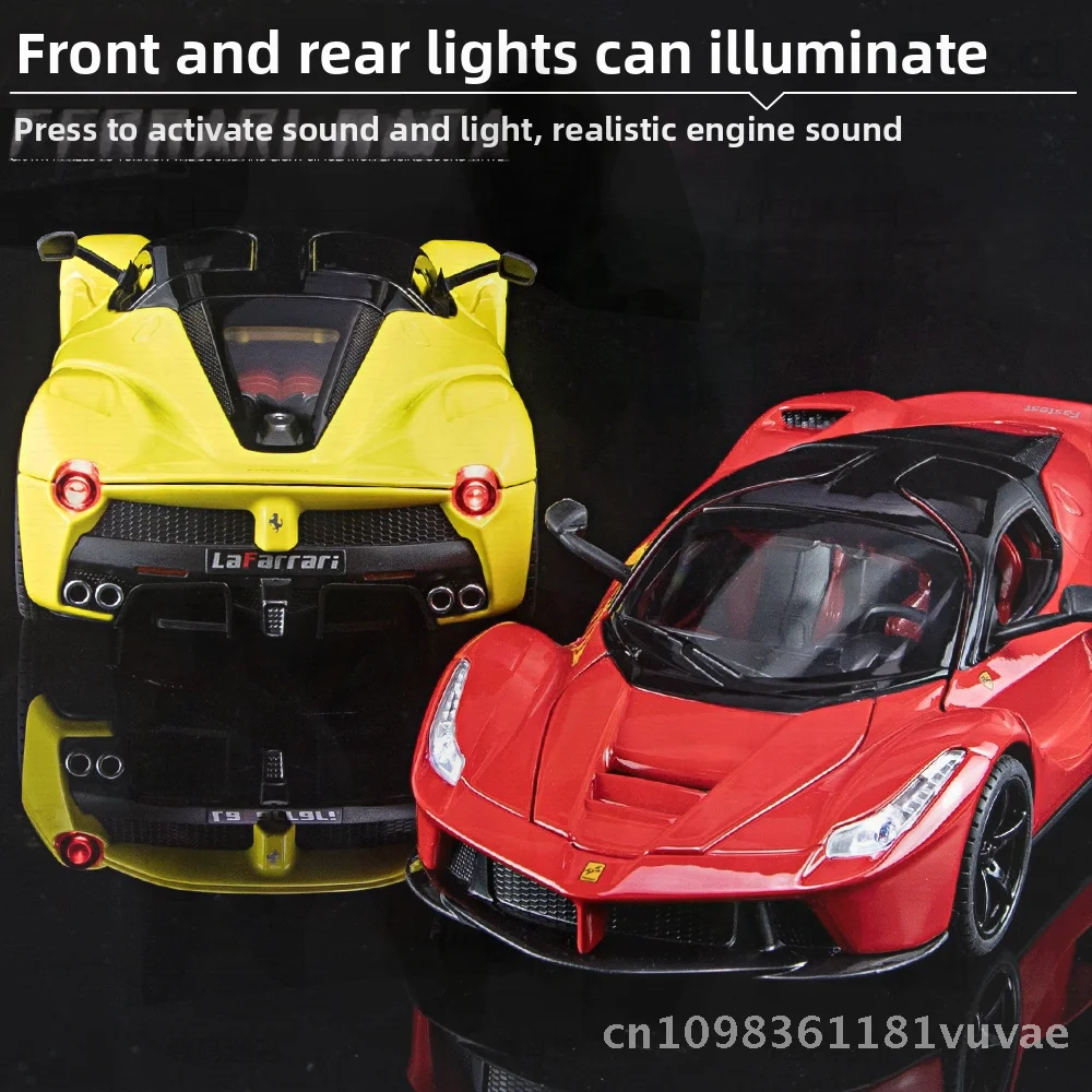 Jiaye 1:22 schaal legering sportwagenmodel met geluid licht terugtrekveer functie jongens speelgoed muziek decoratieve collectie item