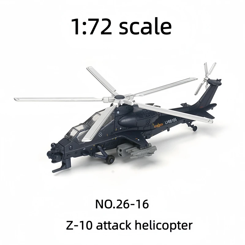 1/72  Z-10 Helicopter Building Blocks Scale Aircraft Creative Military SeriesGlue Free Model Fiery Thunderbolt for Xmas Gifts
