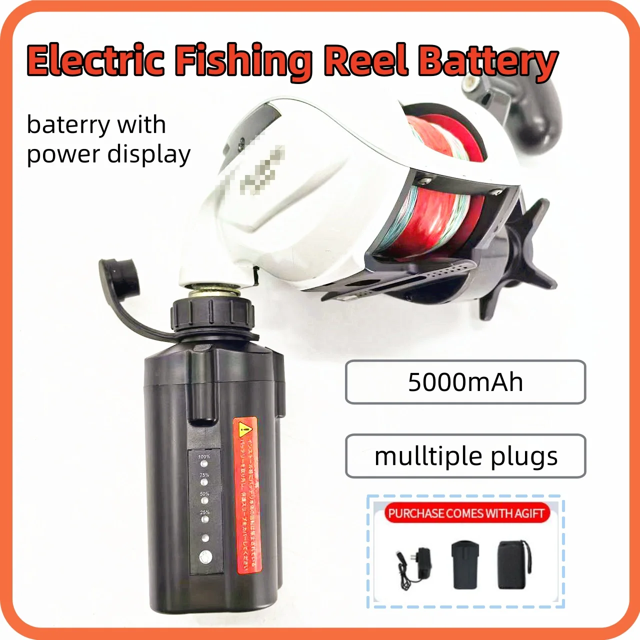 Sea Fishing Electric Reel Battery Power Electric Reel Battery 14.8V 5000mAh For SHIMANO And DAIWA Droplet Wheel US EU AU UK