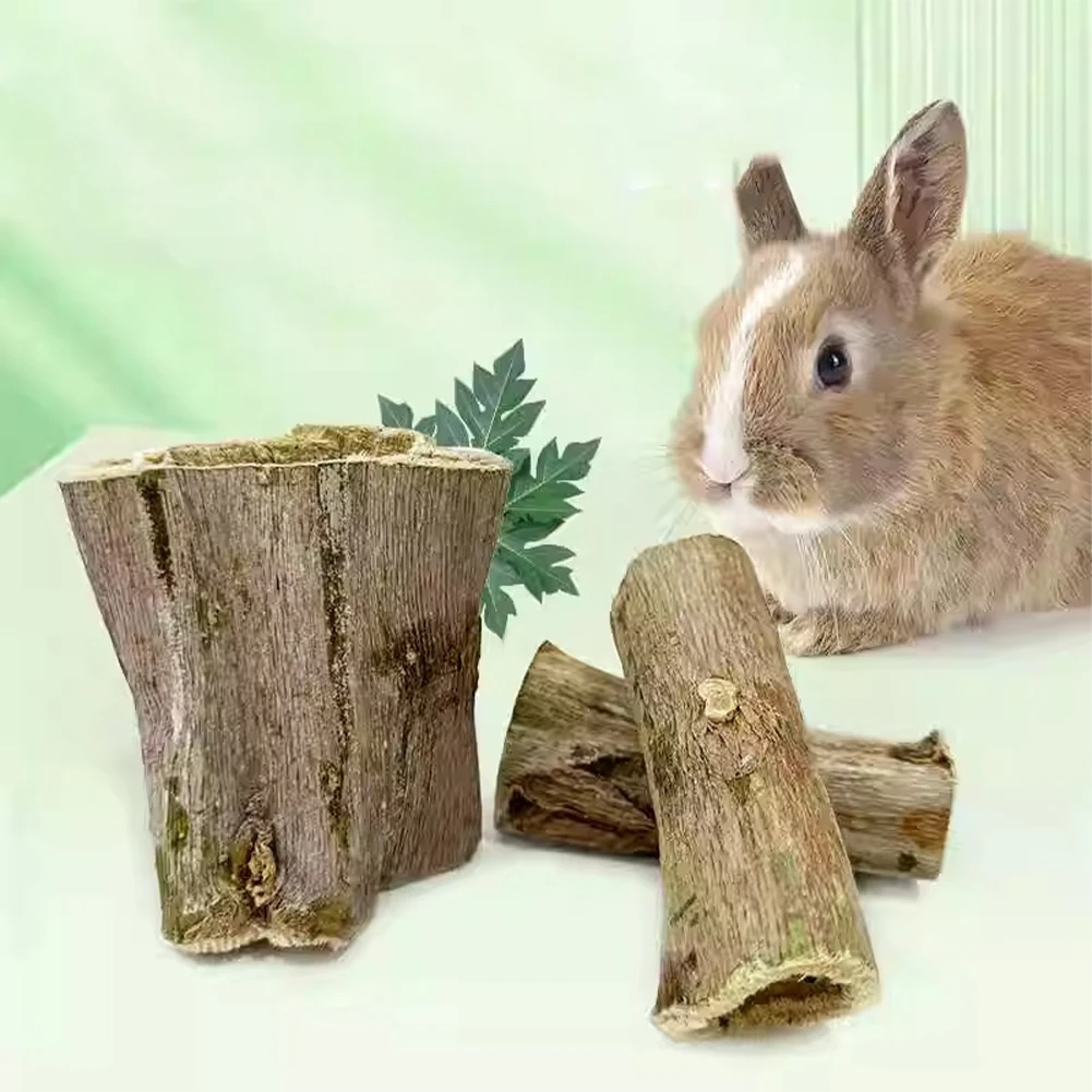 Rabbit Chew Toys Natural Papaya Wood Chew Sticks Rabbit Chew Toys For Teeth Pet Molar Snack For Chinchilla Guinea Pig Hamster