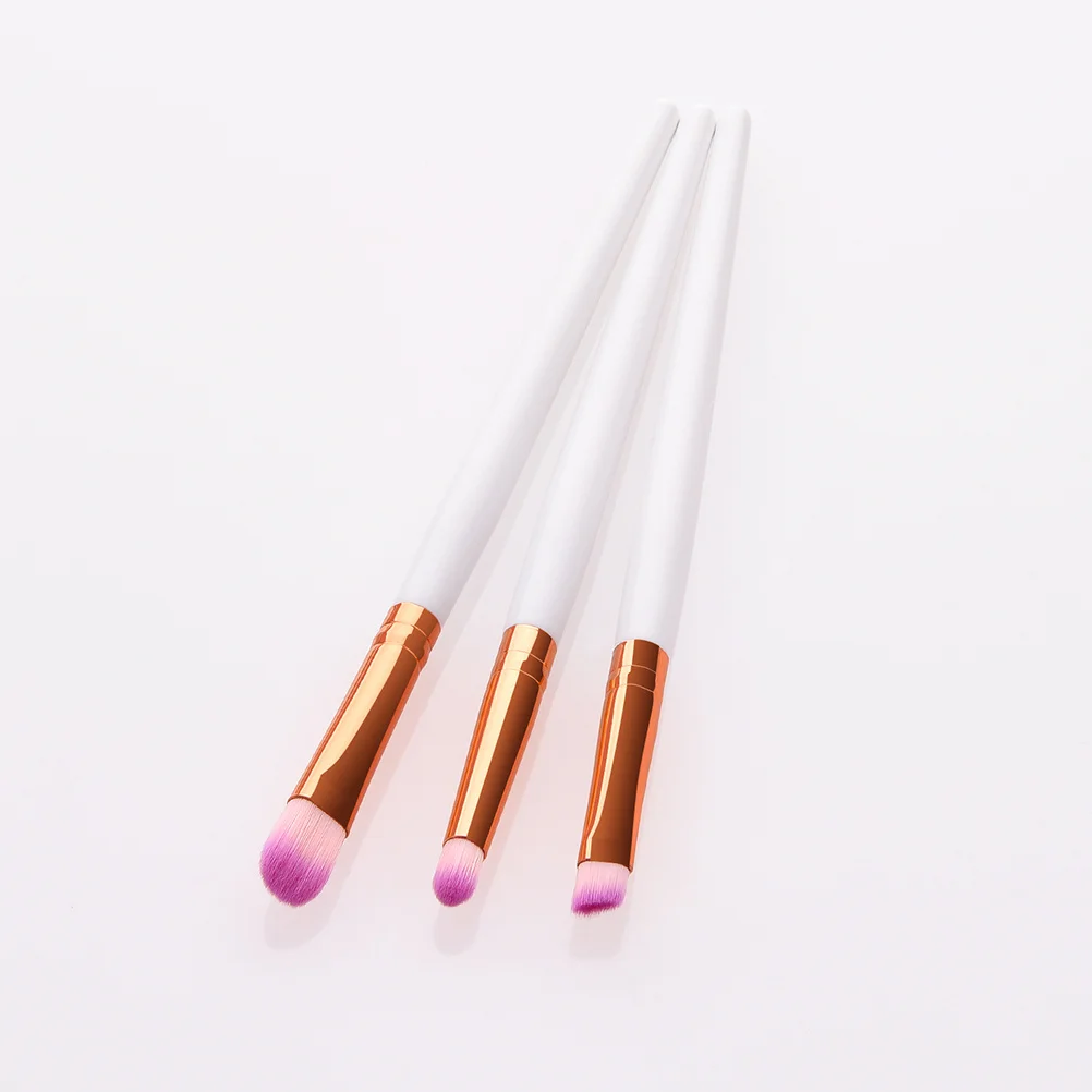 3Pcs Brush Set High Quality Wood Handle Ultra Soft Bristles Natural Finish Makeup Tools for Everyday Wear Professional