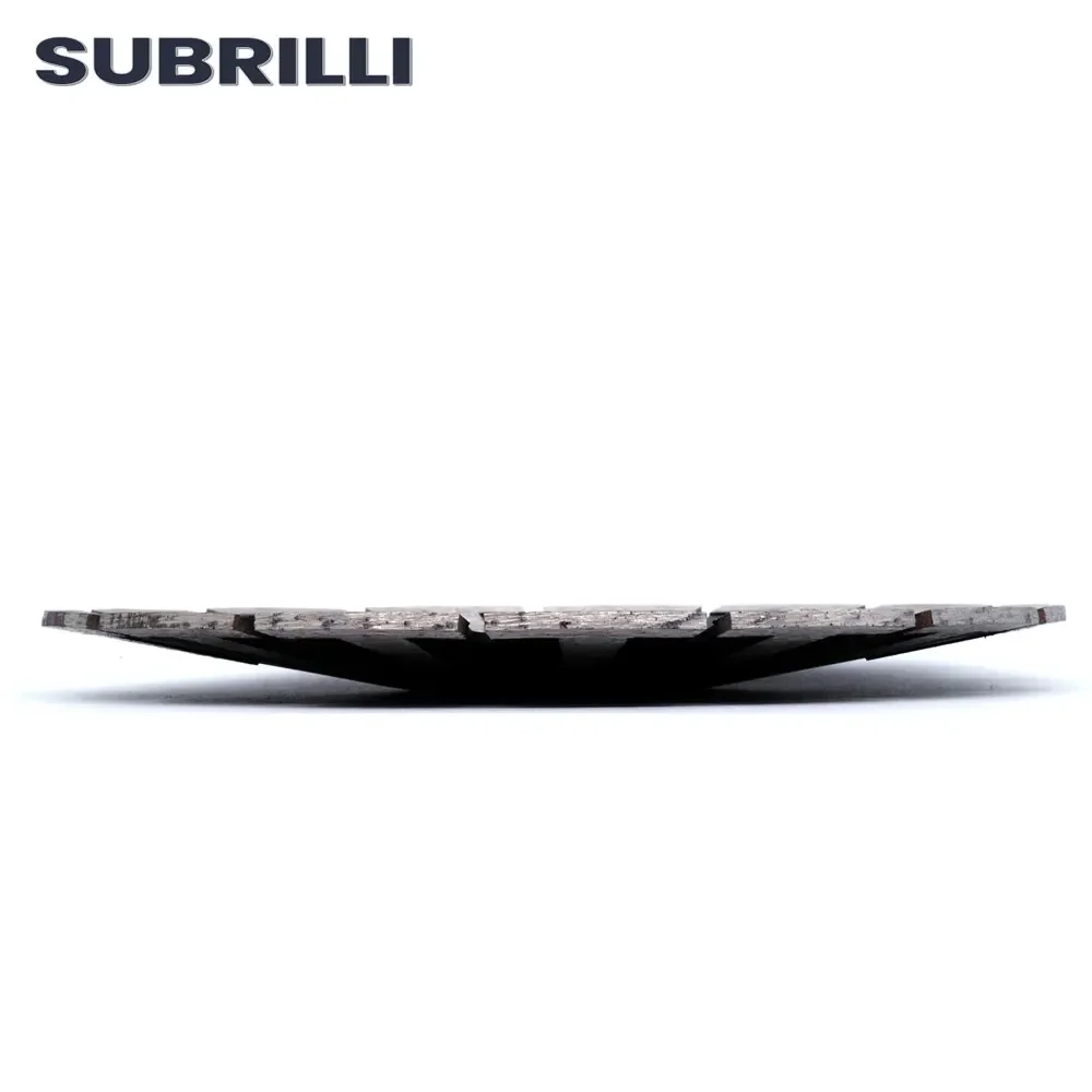 SUBRILLI 1Pc 7 "180mm Diamante Controur Lama Turbo Rim Curva Disco da taglio T-Dente segmentato Lame diamantate per Lavello in granito Foro