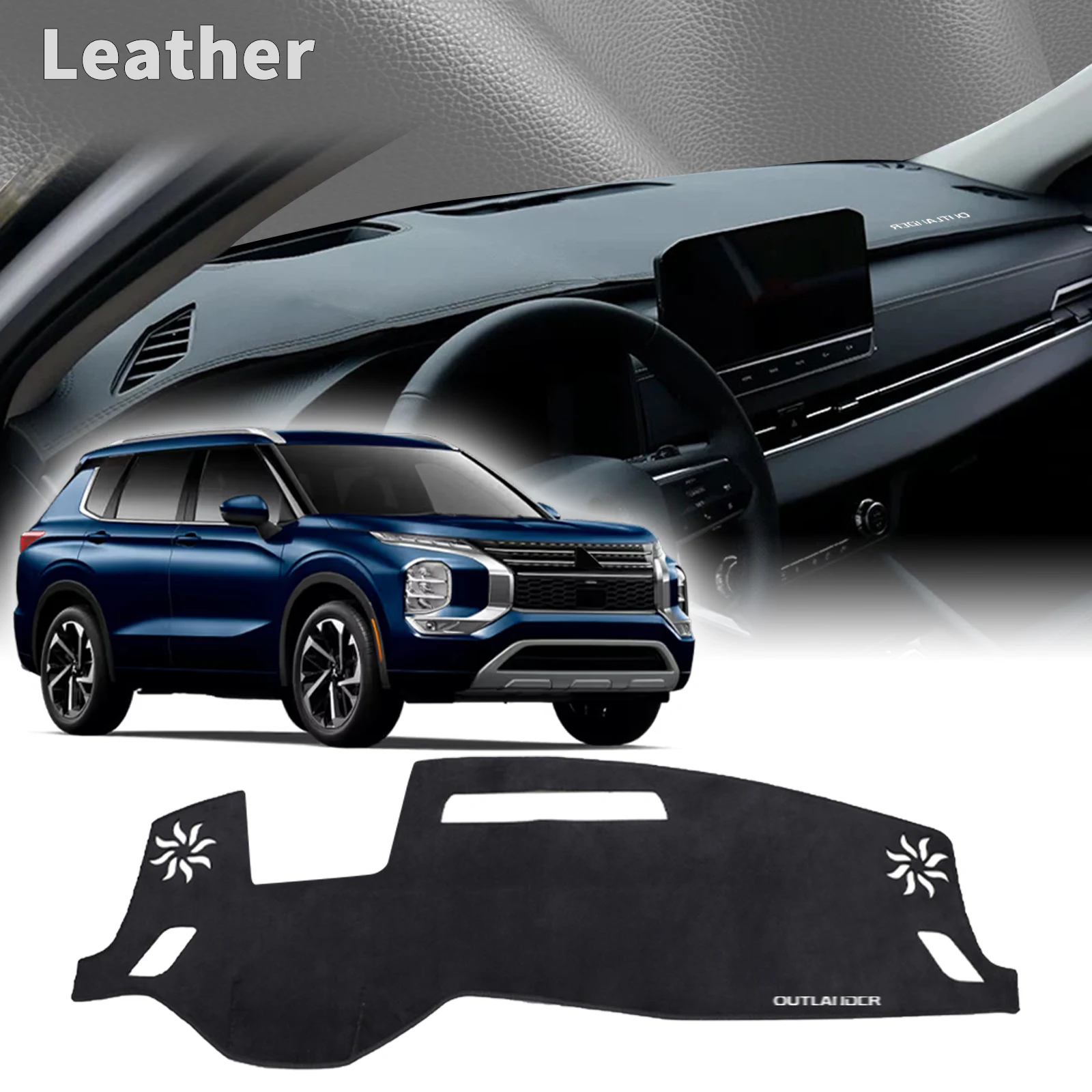 

fit for Mitsubishi Outlander 2022-2025 PHEV LOGO Dashmat Dashboard Cover Pad DashMat Sunshade Protective Carpet Car Accessories