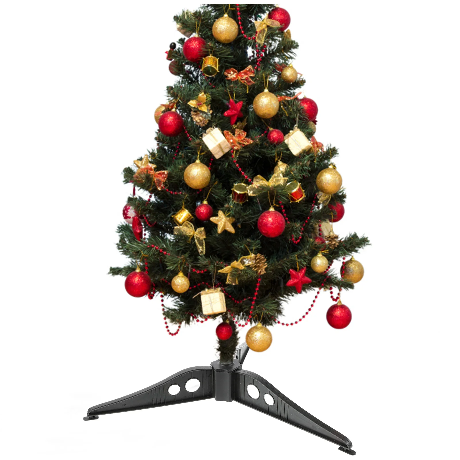 Christmas Tree Stand Turner Decorations Home Xmas Rack Detachable Office Fake Base