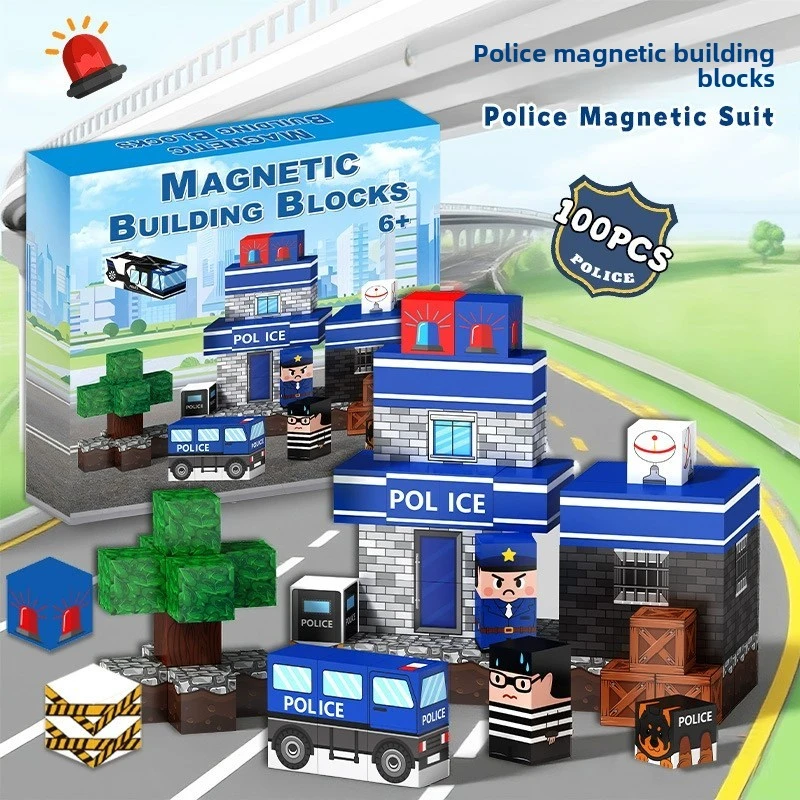 50/100 個磁気ビルディングブロックスタッキングマグネットキューブビルドマインマグネットワールドモンテッソーリ STEM 感覚玩具子供のためのギフト