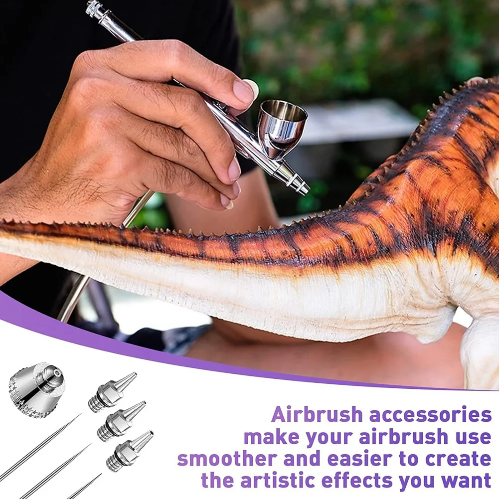 SYW-Airbrush Cleaning Kit Metal Airbrush Cleaning Kit Airbrush Sprayer Accessories 0.2/0.3/0.5 Mm