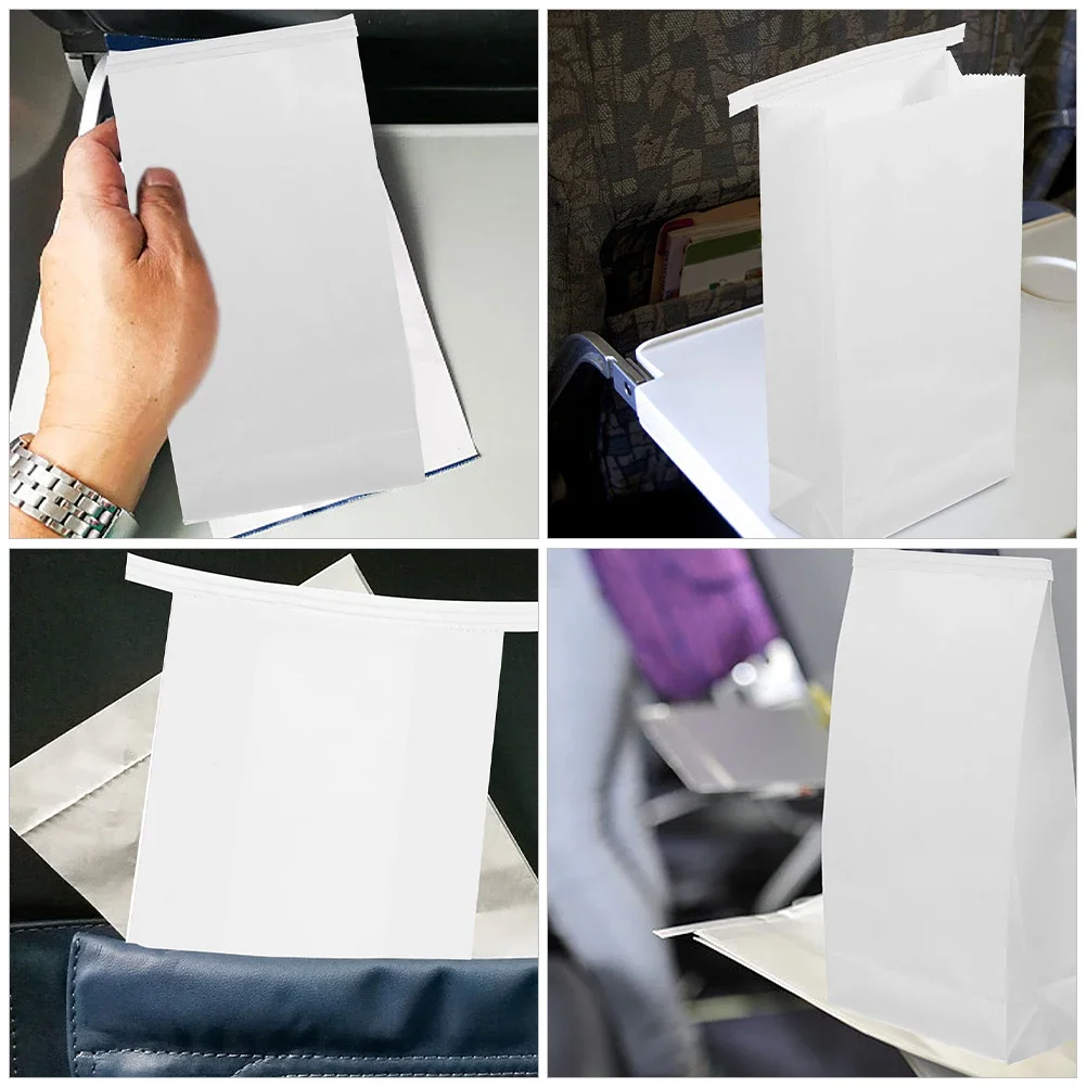 10pcs Bags Bag Vomit Disposable Barf Emesis Sickness Travel Car Sick Puke Pack Motion Sickness Vomit Car Airplane Cleaning Bags