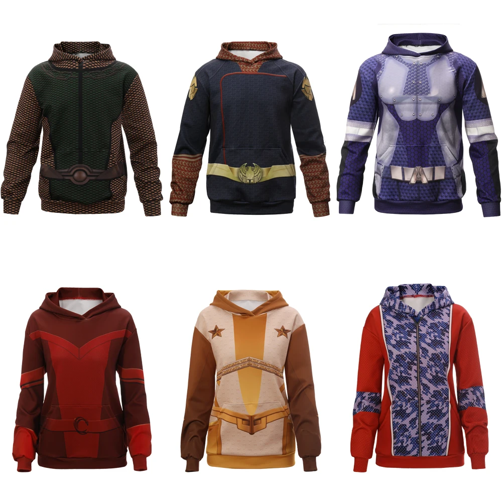 Los niños 4 ropa de Anime petardo el tren el profundo disfraces de Cosplay Homelander sudaderas con capucha disfraces de Halloween Superzentai