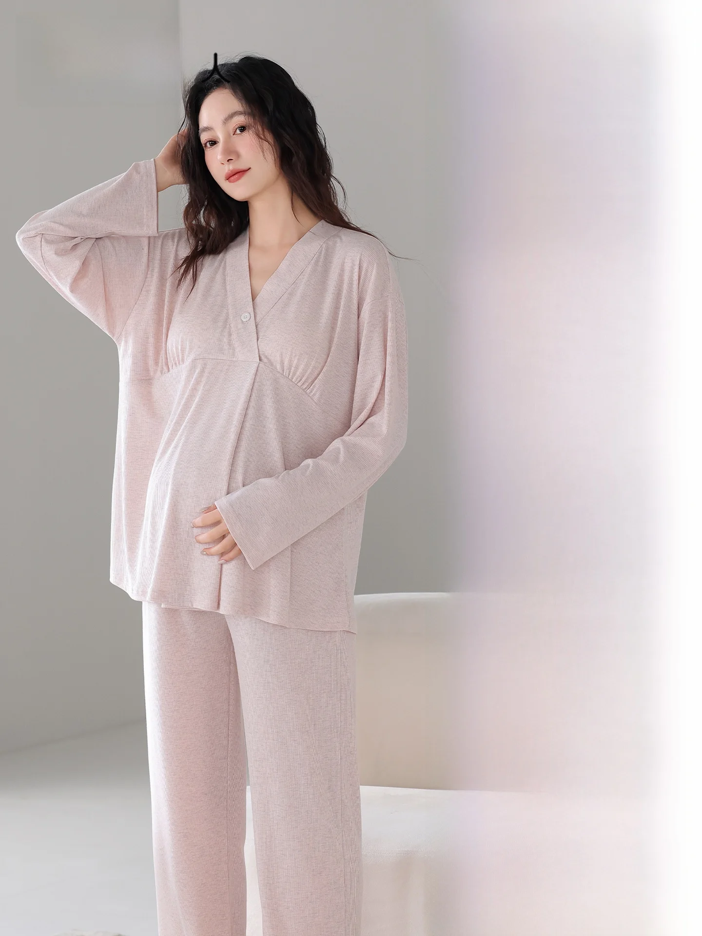ropa-de-dormir-de-maternidad-fina-para-verano-ropa-de-casa-con-almohadilla-para-el-pecho-ropa-de-dormir-para-lactancia-cue