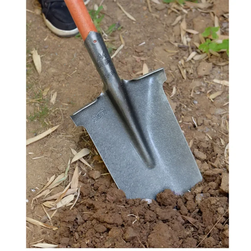 Pala di scavo agricola in acciaio testa a forcella di scarico apertura stretta vanga di scavo multiuso pala in acciaio a punta attrezzo da giardino