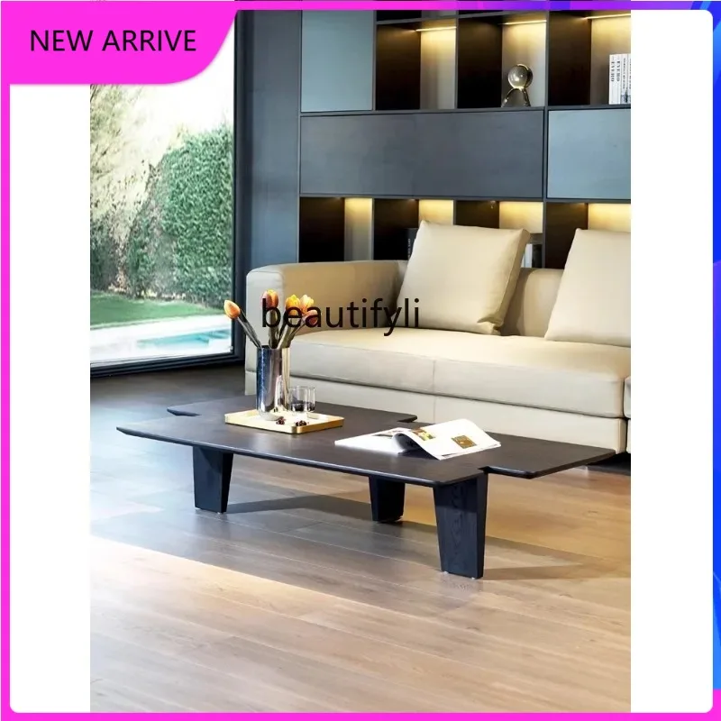 

AA67 Coffee table Italian minimalist smoked wood color living room designer creative special-shaped tea table