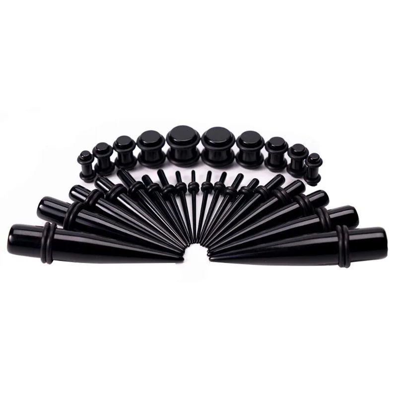Acrylic Ear Gauges Expanders, 50pcs Set