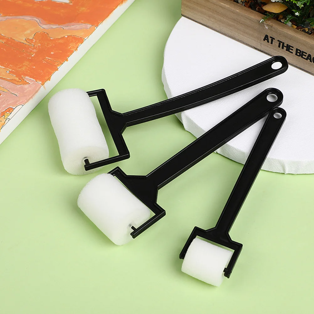 

Black Sponge Brush Foam Paint Brushes DIY Graffiti Glue Roll Toddler Tools for Kids