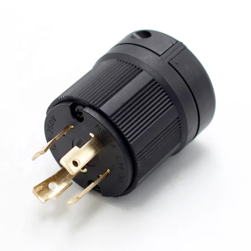 L14-30P 30 Amp 4-Prong Industrial Grade Male Locking Generator Plug