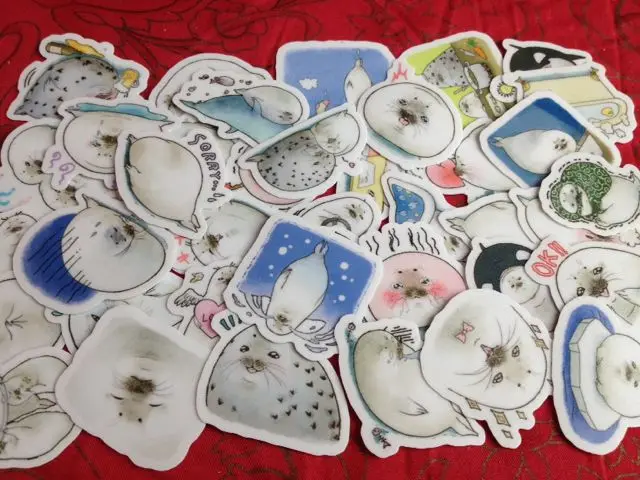 40 個海の動物シール 2-3 センチメートル DIY かわいいステッカー Z 179