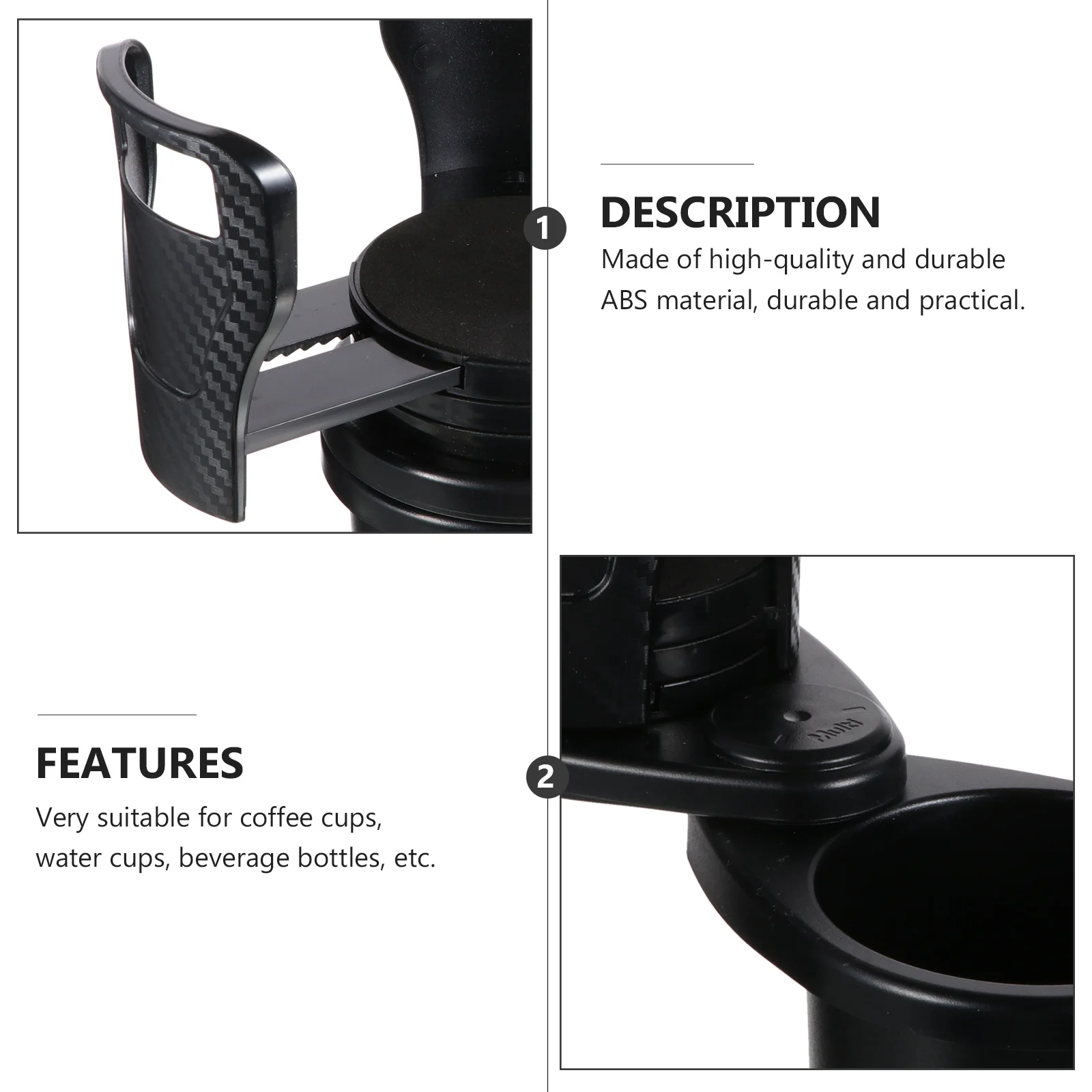 

2Pcs Automobile Cup Holder Unique Creativity Durable and Practical for Various Drinks Easy Installation Long Service Life