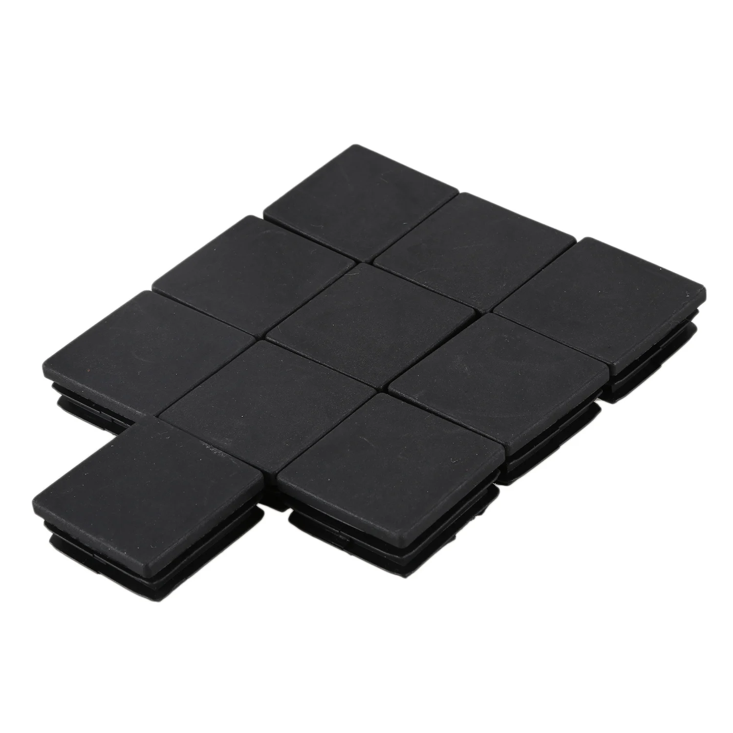 BISM 10 шт. пластиковые квадратные заглушки, вставки для трубок 38 мм x 38 мм