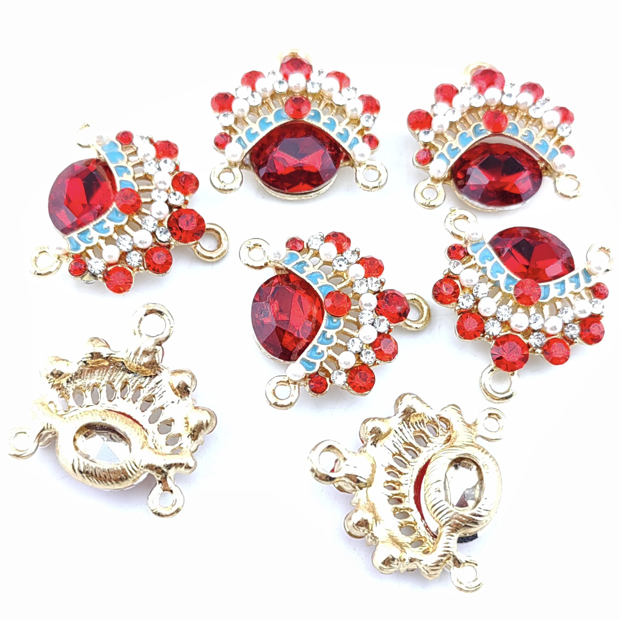 10PCS Chinese Style Peking Opera Metal Pendant DIY For Earrings Necklace Pendant Jewelry Accessories