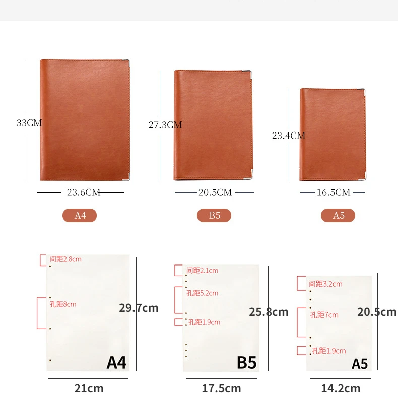 A5 B5 A4 Loose-leaf Soft-cover Notebook Sub-binder Notebook Shell Detachable Blank Cover Lettering Notebooks Planner Inserts