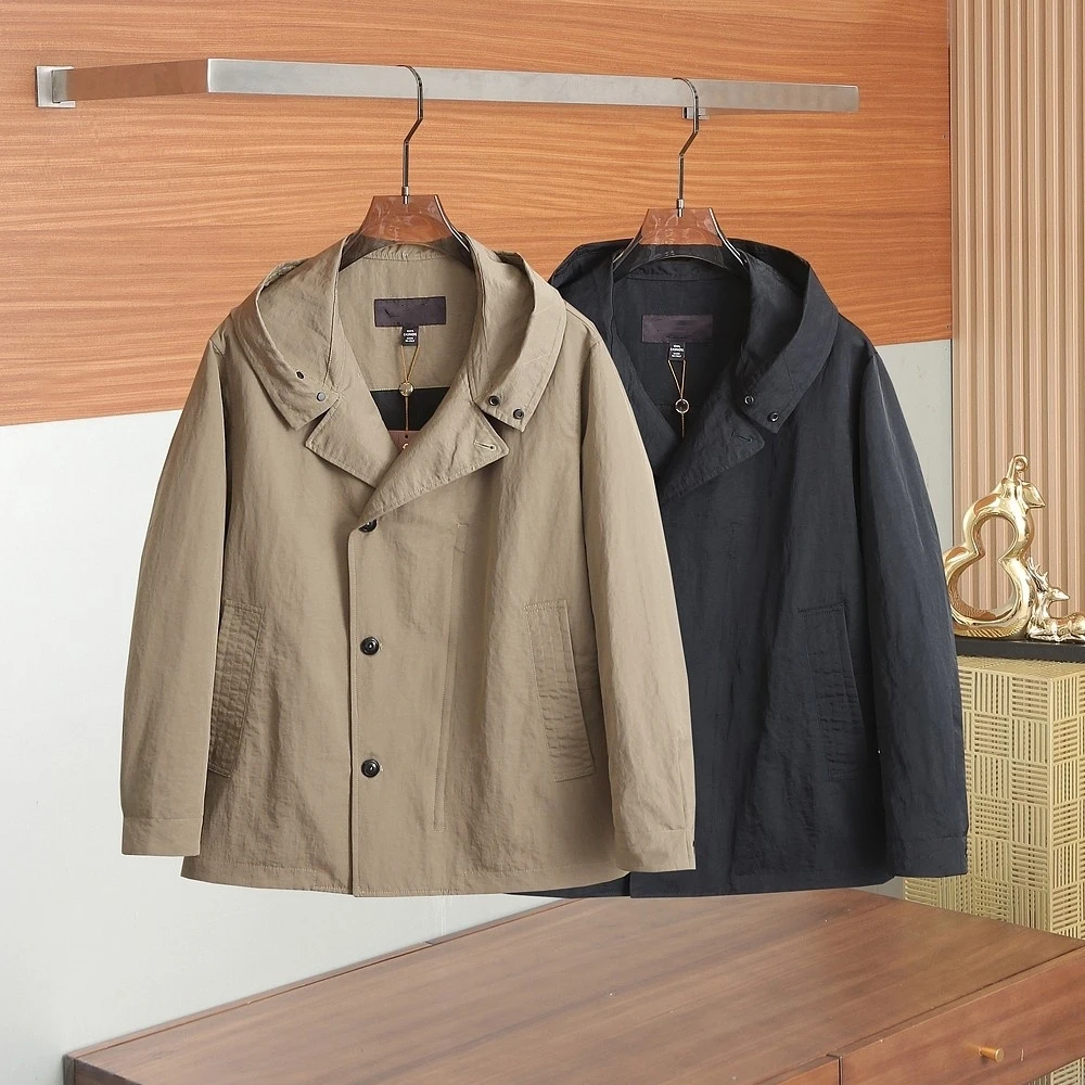 

Italy LP men's clothing 2025 early autumn new loose fashion solid color men's casual windproof hooded jacket